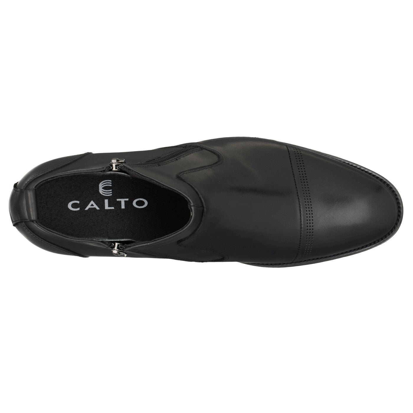 CALTO - S28001 - 3.2 Inches Taller (Black) - Lightweight - Zipper Boots - WonderingCloth
