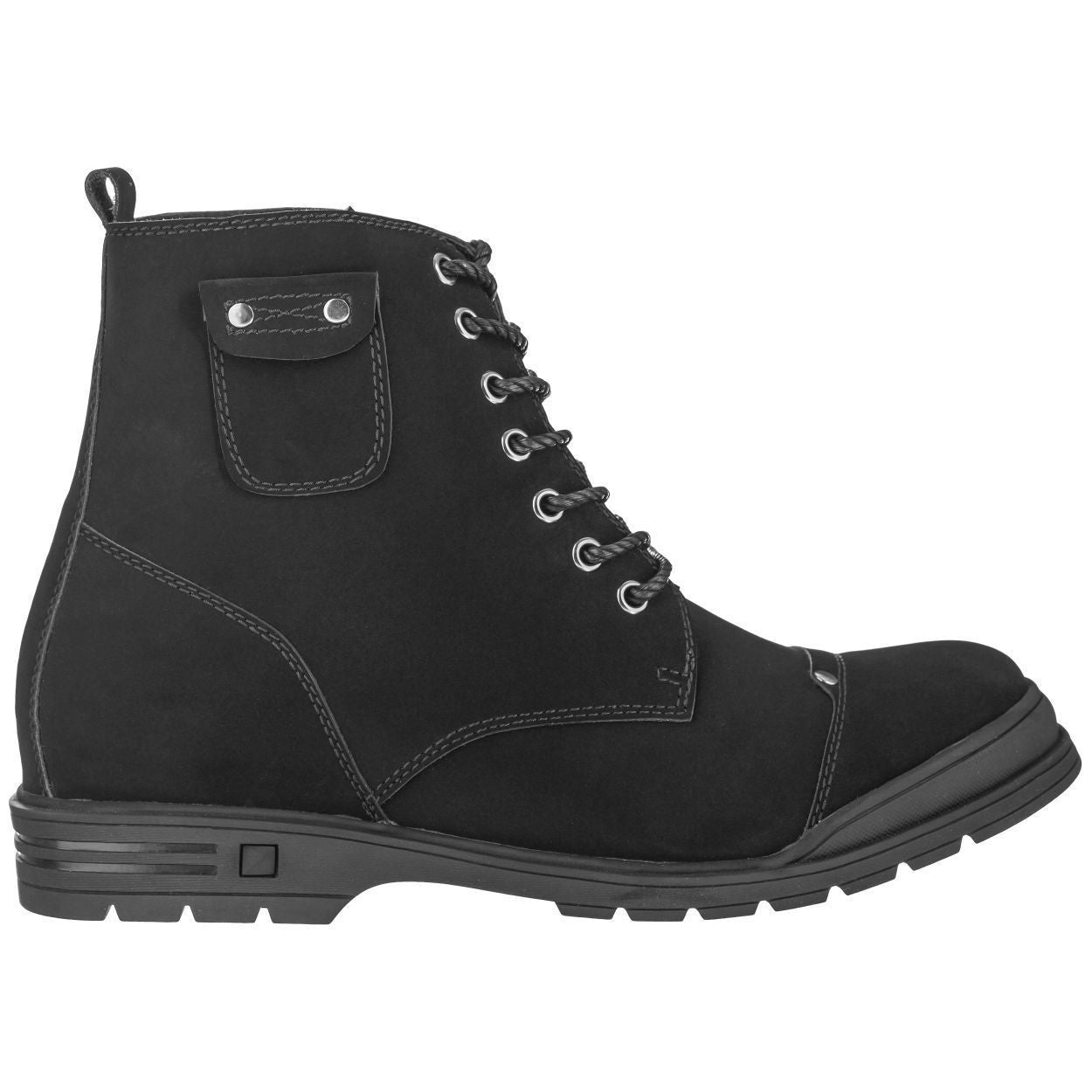CALDEN - K18135 - 3.2 Inches Taller (Nubuck Black) - WonderingCloth