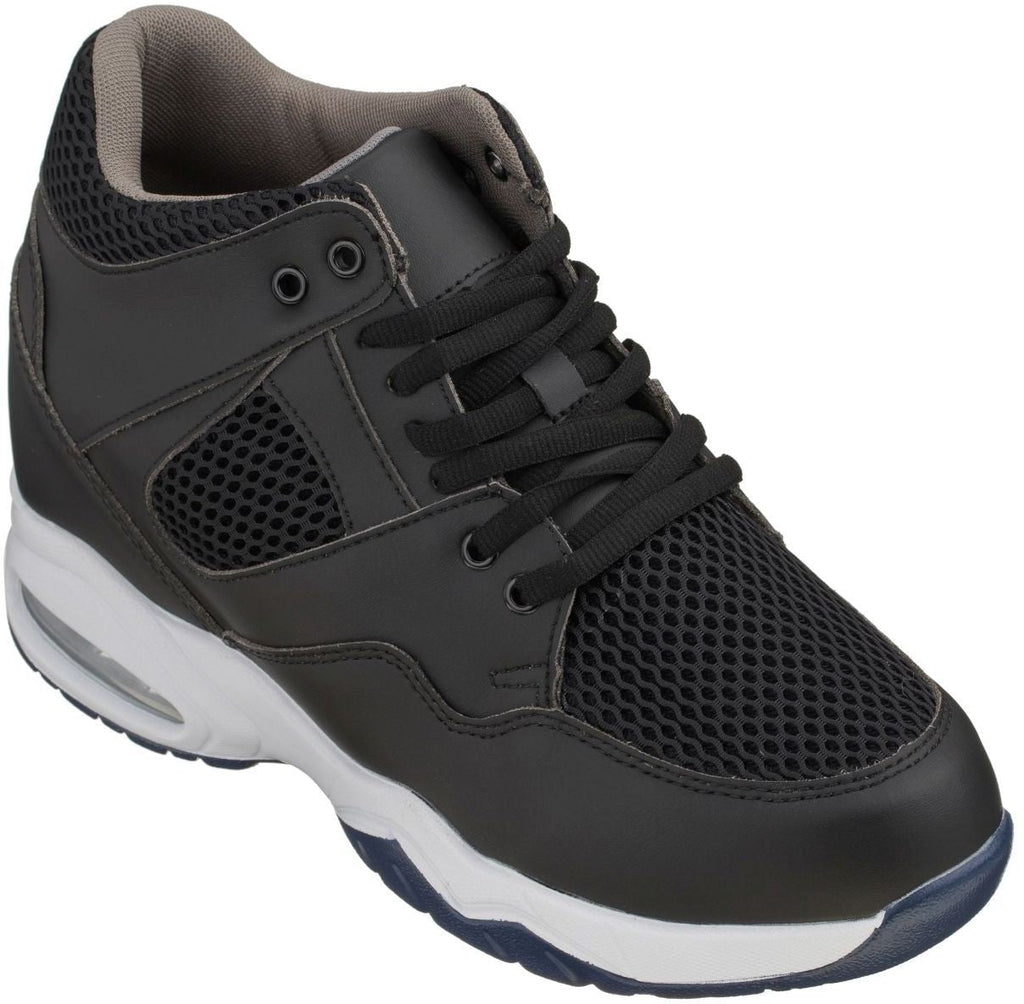 CALTO Black Elevator Sneakers - 3.4 Inches - H329082 - WonderingCloth
