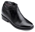 Black CALDEN Leather Zipper Dress Boots - 3.2 Inches - K50658 - WonderingCloth
