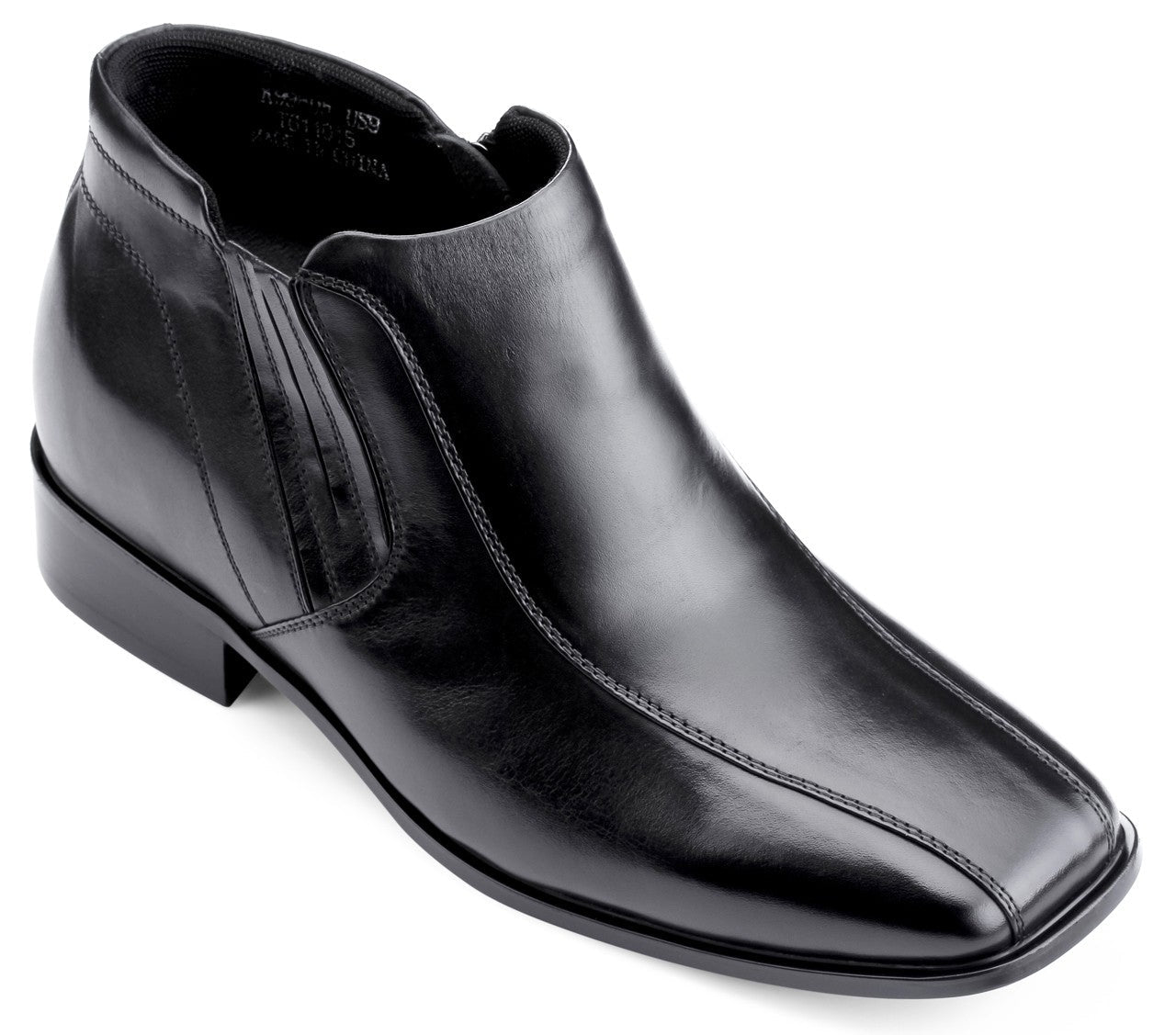 CALDEN - K99805 - 3.2 Inches Taller (Black) Zipper Boots - WonderingCloth