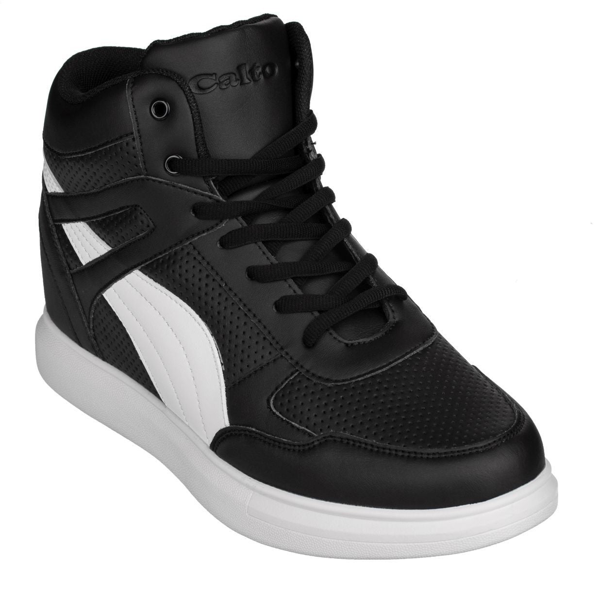 CALTO High-Top Sneaker Elevator Shoes - 3.8 Inches - H71901 - WonderingCloth