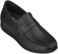 CALTO Black Penny Loafer Elevator Shoes - 2.4 Inches - S1090 - WonderingCloth