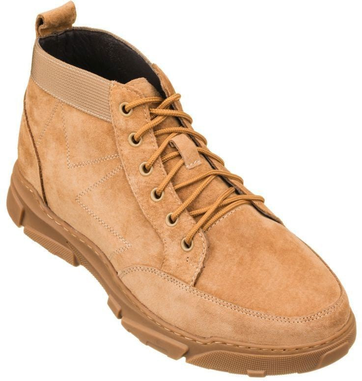 CALTO - K50131 - 2.9 Inches Taller (Nubuck Desert Tan) - WonderingCloth
