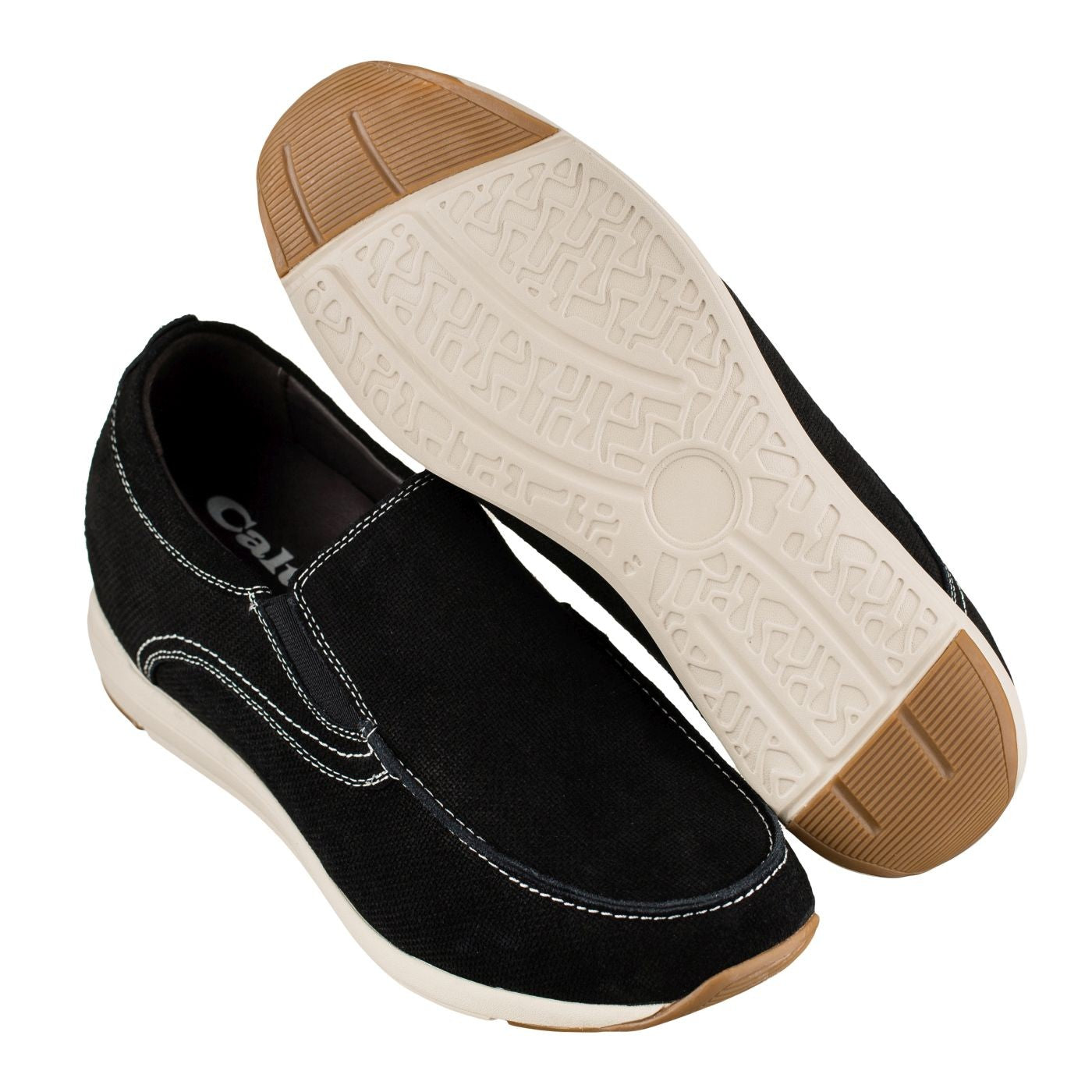 CALTO - G4903 - 2.8 Inches Taller (Nubuck Black) - Super Lightweight - WonderingCloth