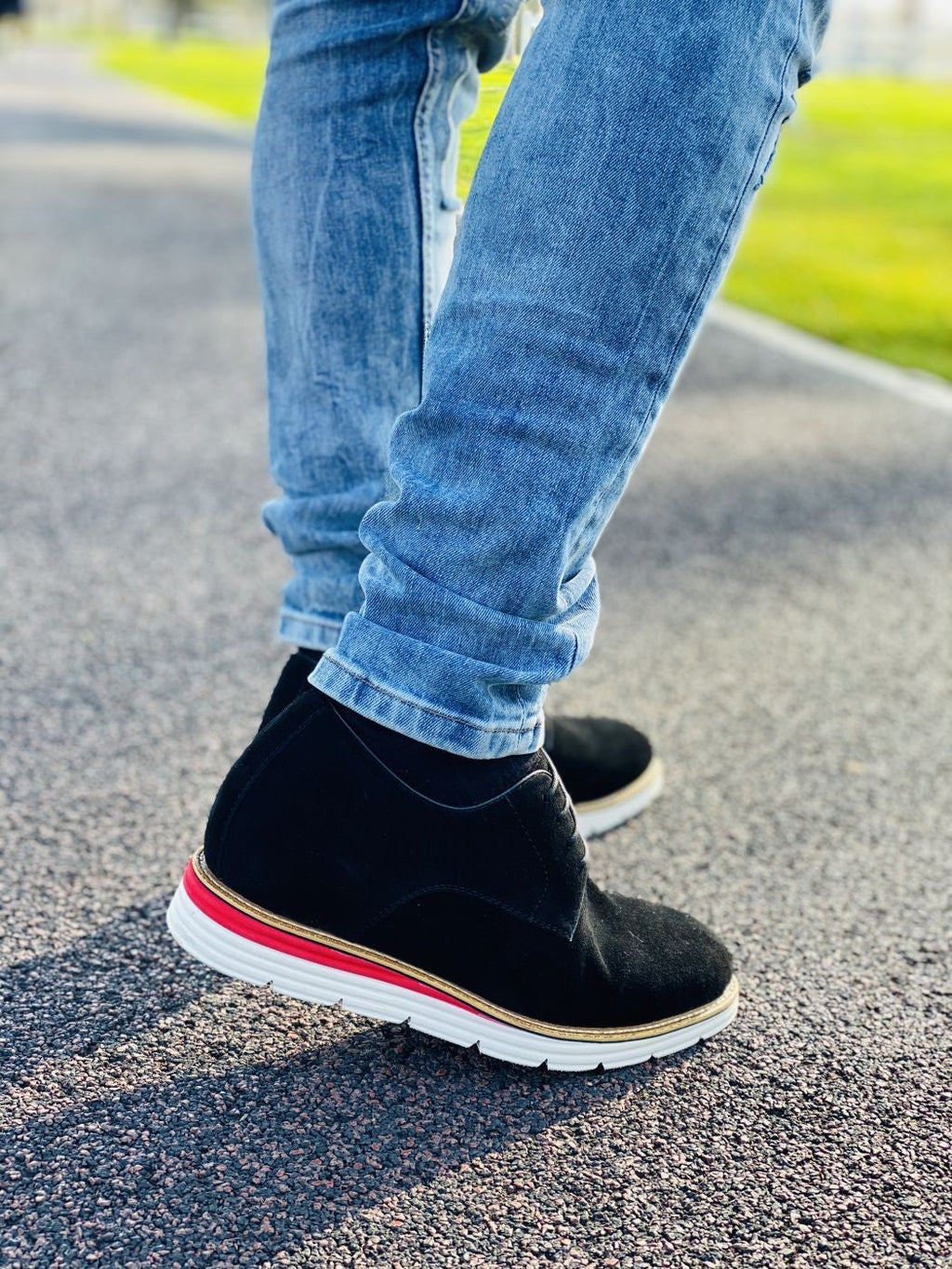 CALTO - Y4222 - 3.2 Inches Taller (Nubuck Black) - WonderingCloth