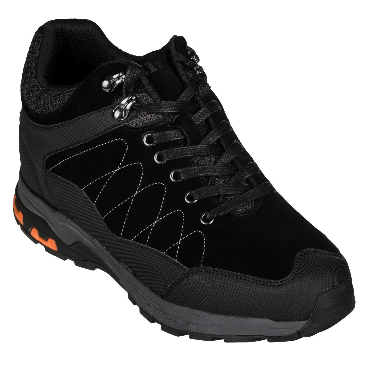 CALTO - H75470 - 3.2 Inches Taller (Black) - Hiking Style Boots - WonderingCloth