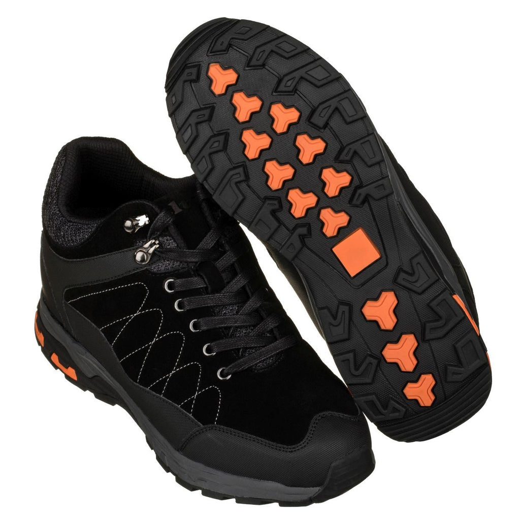 CALTO - H75470 - 3.2 Inches Taller (Black) - Hiking Style Boots - WonderingCloth