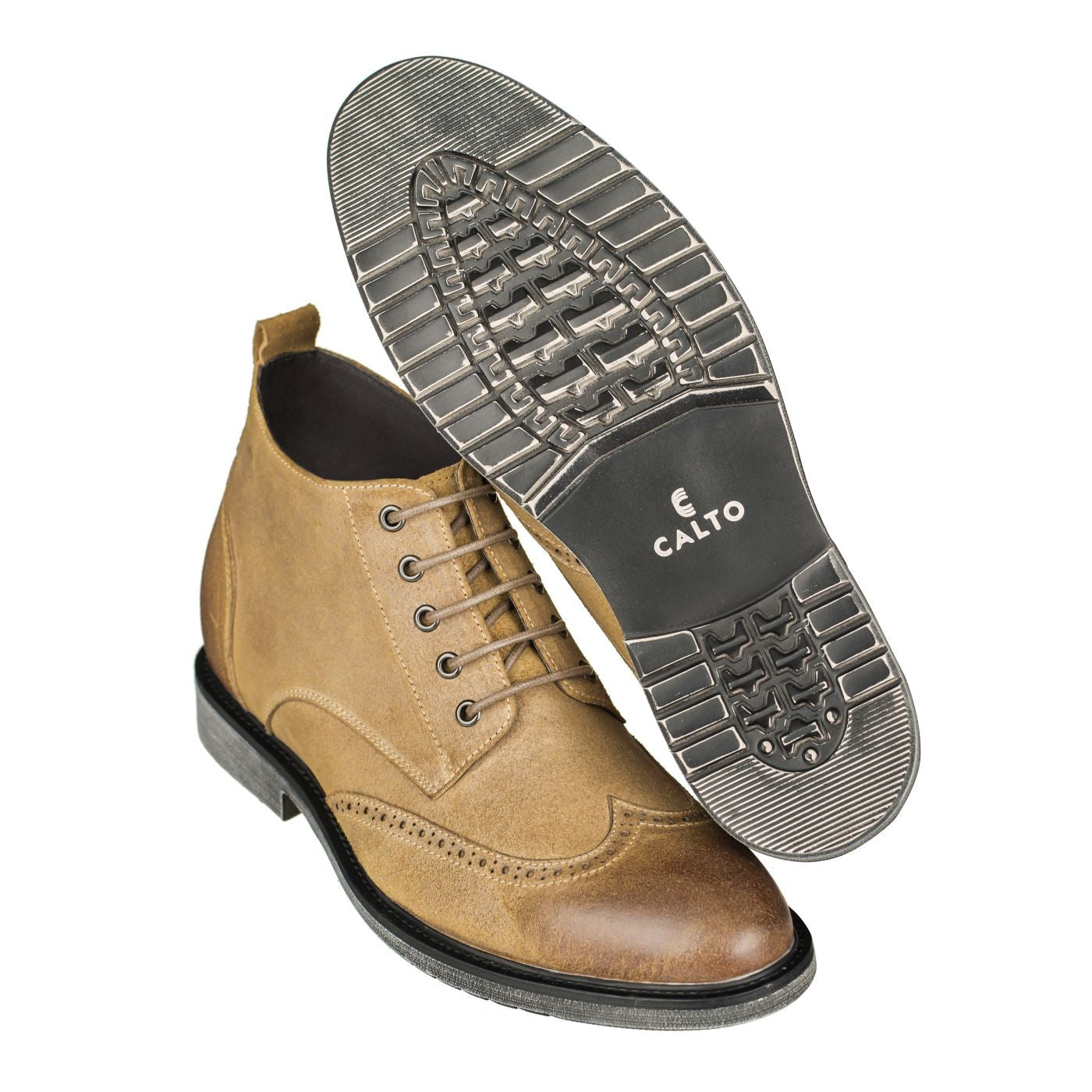 CALTO - S3652 - 3.0 Inches Taller (Light Brown) - Lightweight - WonderingCloth