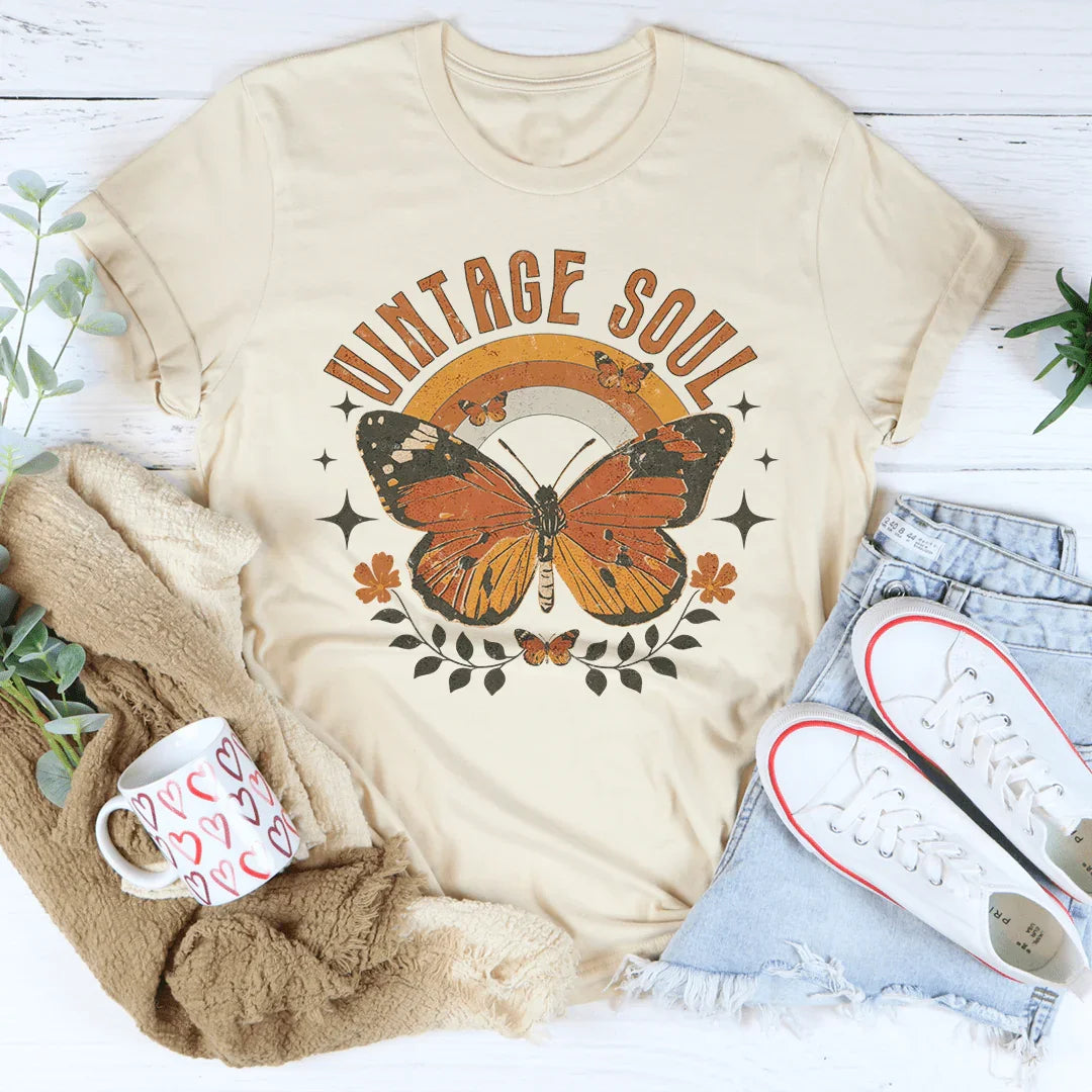 Vintage Soul Butterfly Tee - WonderingCloth