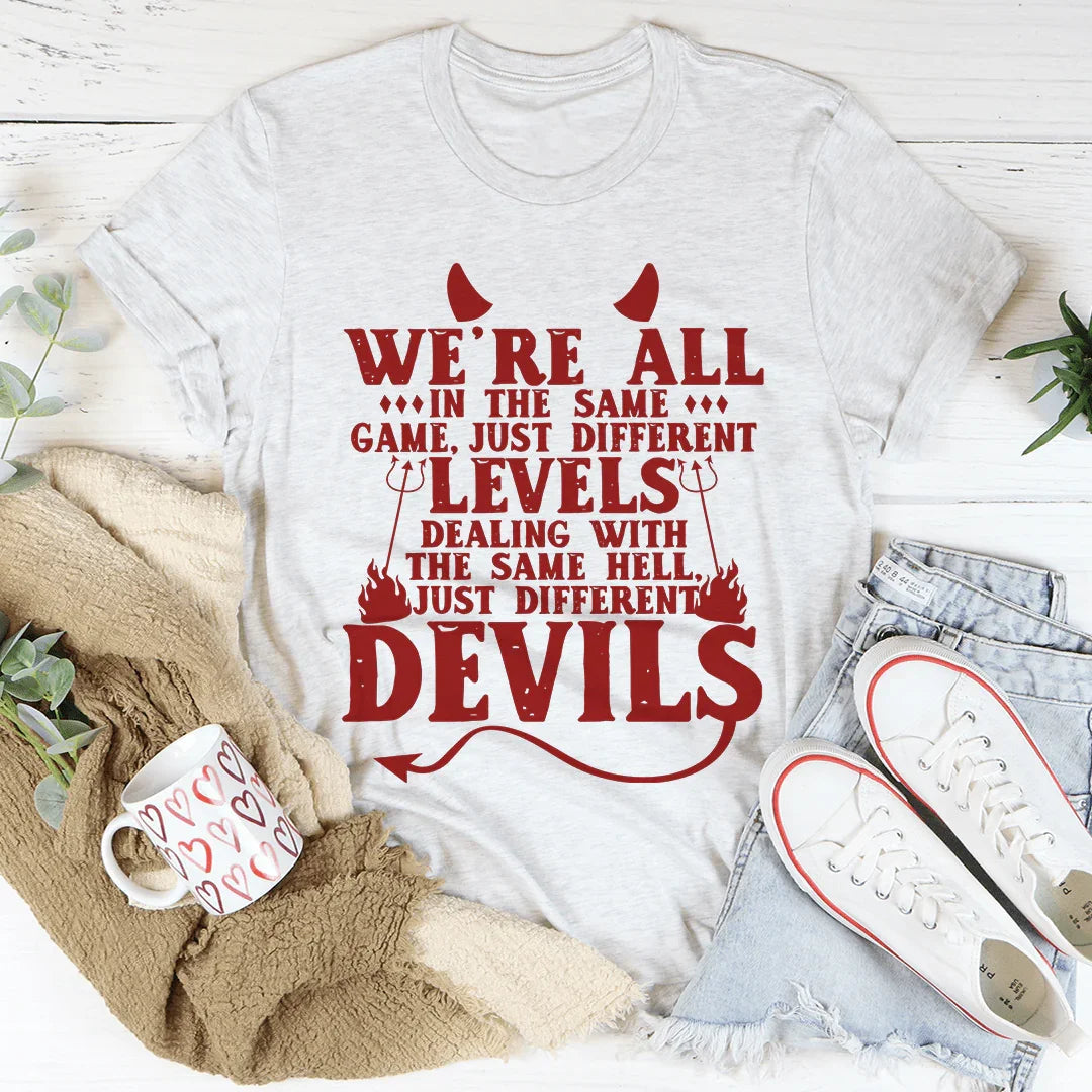 We're All In The Same Game Tee - WonderingCloth