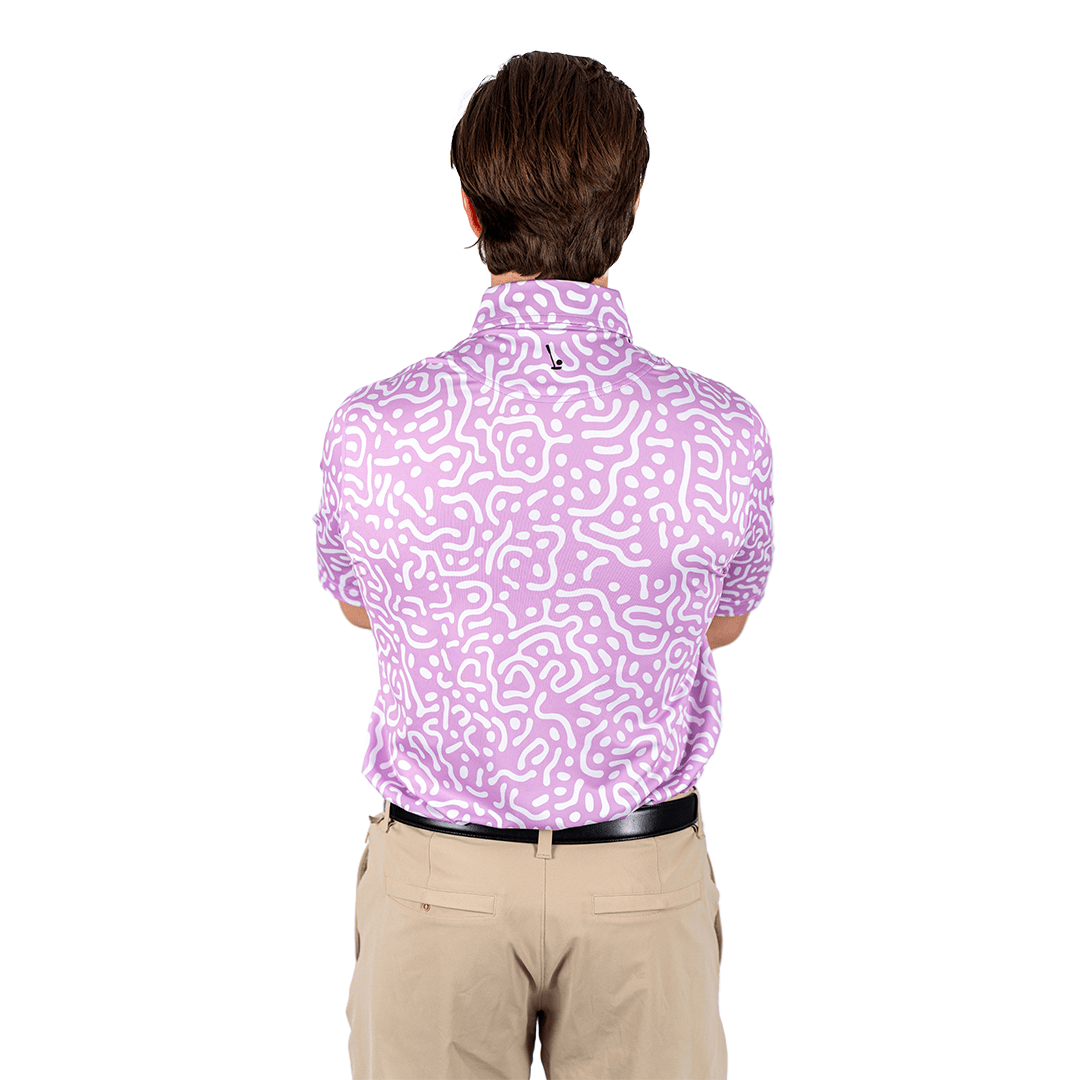 Wrong Fairway Men's Polo (Lavender) - WonderingCloth