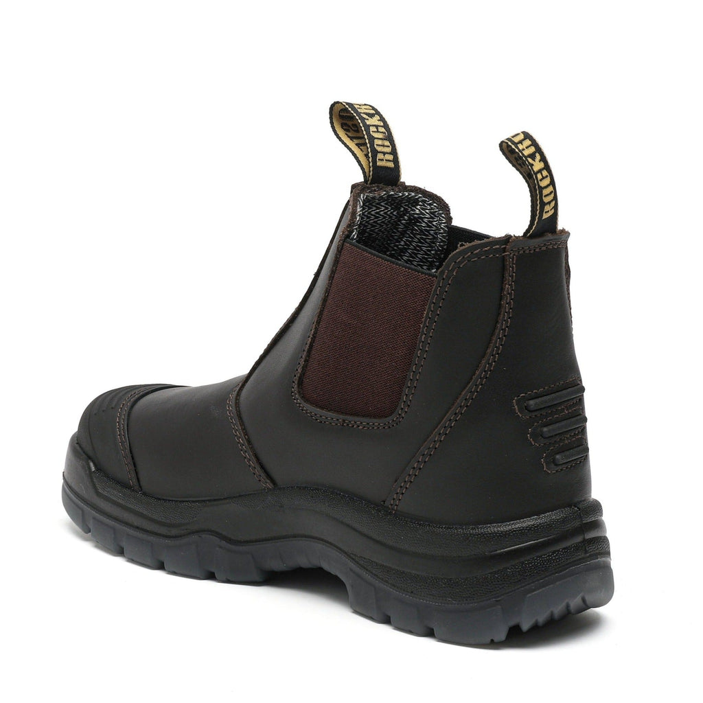 ROCKROOSTER Bakken Dark Brown 6 inch Pull on Leather Work Boots AK229 - WonderingCloth