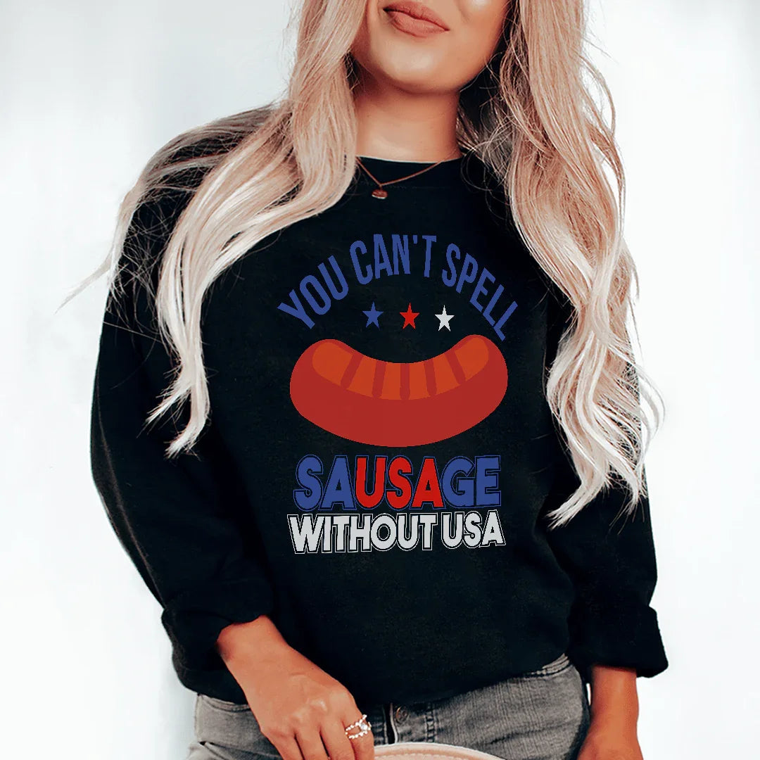 You Can't Spell Sausage Without USA Tee - WonderingCloth
