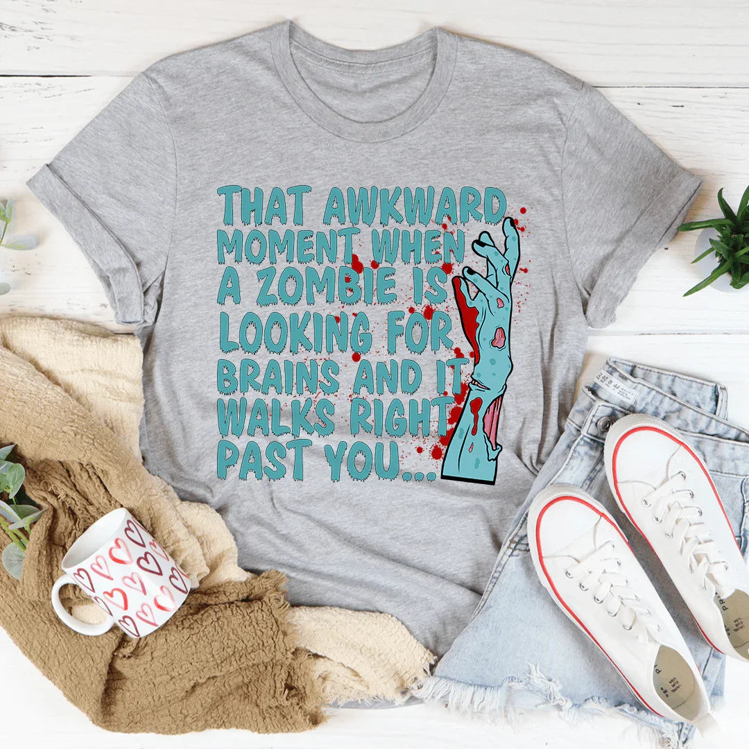 Zombie Looking For Brains Tee - WonderingCloth